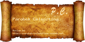 Parobek Celesztina névjegykártya