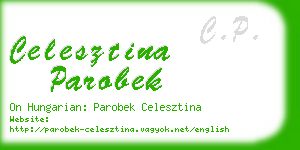 celesztina parobek business card